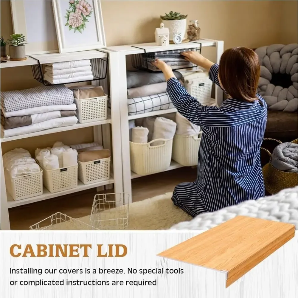 Wood Grain Wire Shelf Covers 35